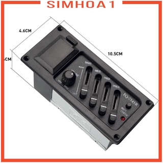 [Simhoa1] Đàn Guitar Dân Gian 545R 4 Băng EQ Equalizer Piezo Pickup Tuner Amplifier Phần
