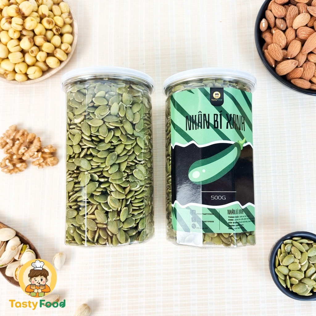 500G Hũ Nhân Bí Xanh Ấn Độ | Hàng chất lượng thượng hạng