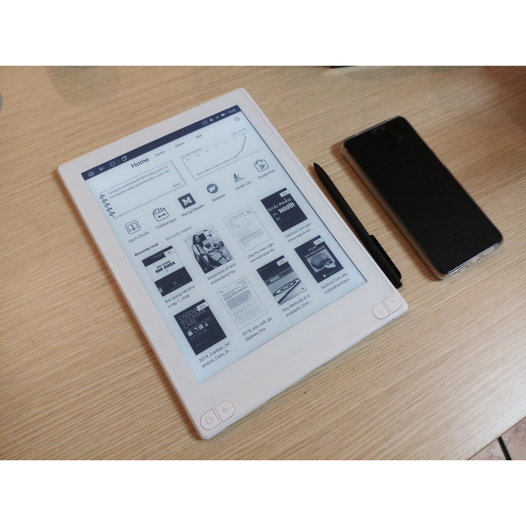 Combo: Máy đọc sách Likebook Mimas + Bao da + Eyecare, tặng kho sachchuan và kho sách PDF miễn phí trọn đời | BigBuy360 - bigbuy360.vn