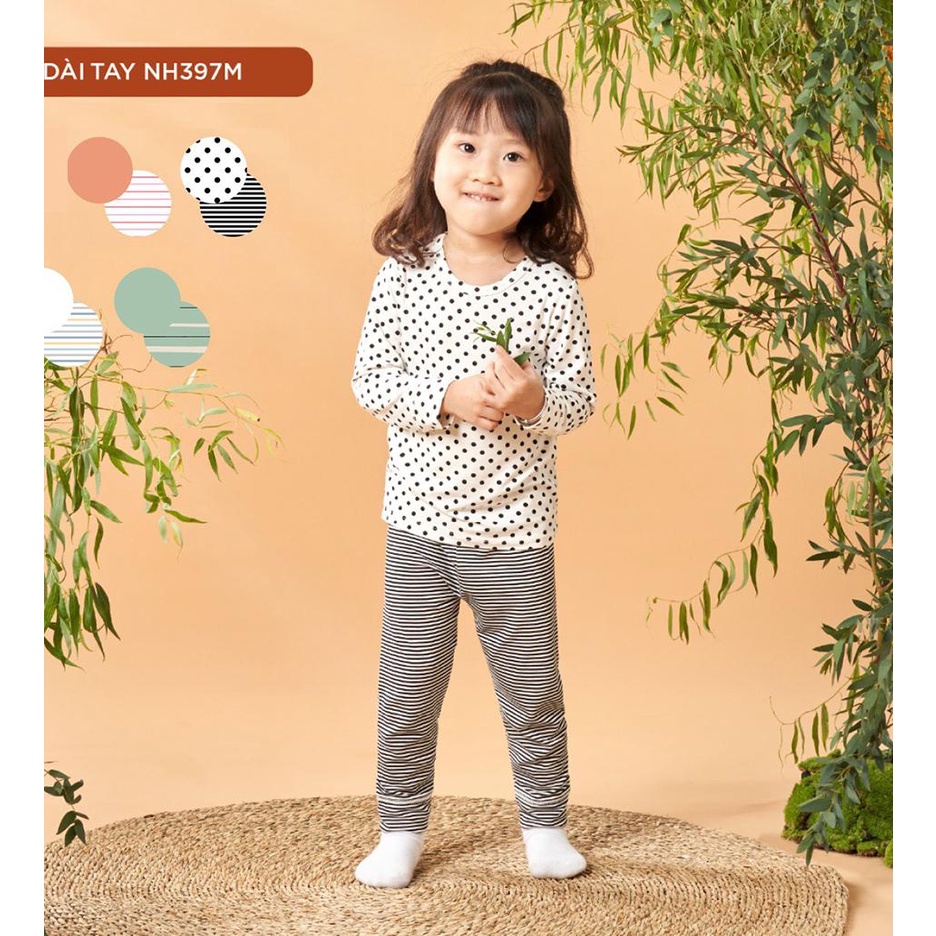 Bộ dài tay bé gái Lullaby - chất sợi tre siêu mềm mát, co giãn, kháng khuẩn