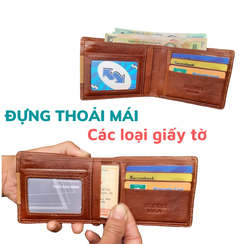 Ví nam da bò cao cấp V262-CROLI leather