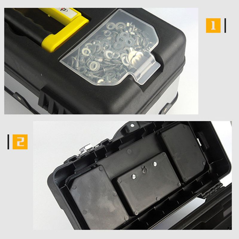 Hộp Đựng Dụng Cụ Hai Tầng Bằng Thép Không Gỉ Đa Năng