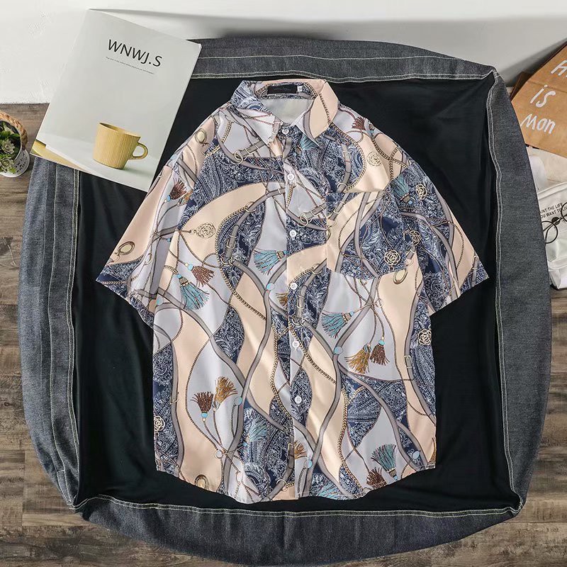 Hawaiian Style Short Sleeve Shirt For Men