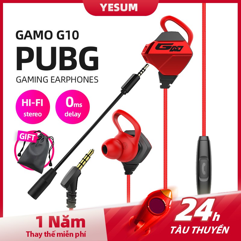 Tai nghe GAMO G10 chính hãng âm thanh stereo Bass tích hợp micro tiện dụng | BigBuy360 - bigbuy360.vn