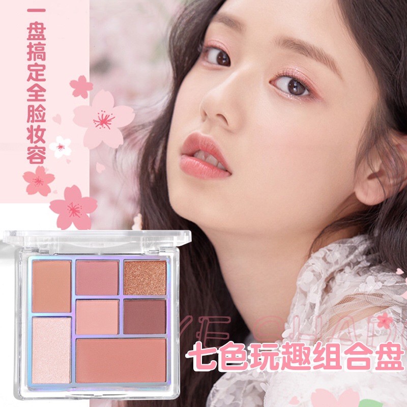 Set trang điểm Phấn mắt + phấn má + hightlight Lameila nhỏ gọn xinh xắn