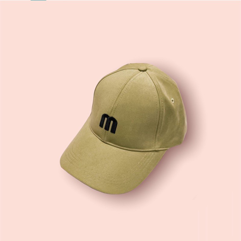 Nón kết thêu chữ M phong cách Ulzzang form unisex nam nữ thời trang Hàn quốc