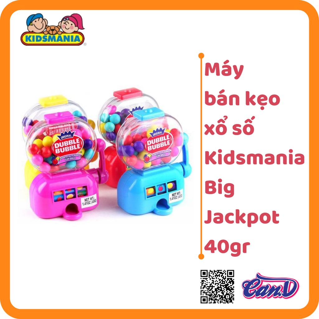 Máy bán kẹo xổ số lớn Kidsmania Big Jackpot 40gr - Màu ngẫu nhiên