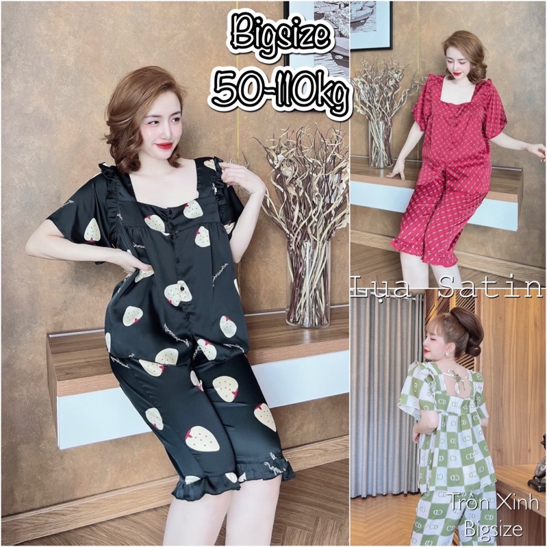 Đồ bộ Lụa Cao cấp 3 size (45-110kg) - Hàng chuẩn size, chất đẹp