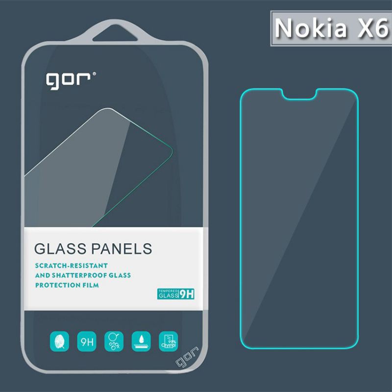 Kính cường lực Nokia X6 / Nokia 6.1 Plus trong suốt không full màn chính hãng GOR, cảm ứng mượt mà