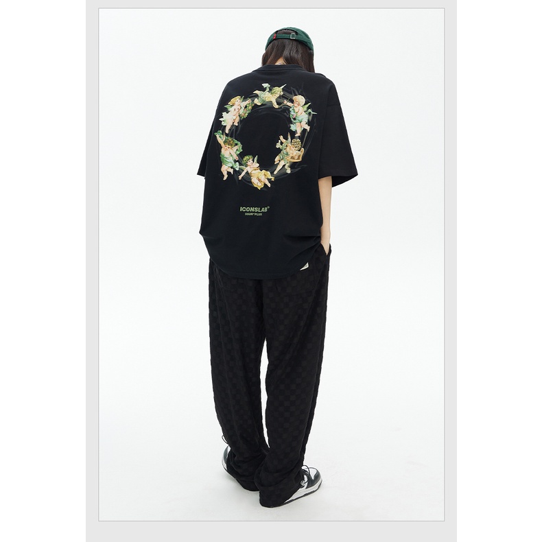 Áo thun nam nữ Angle thiên thần áo from rộng unisex vải cotton