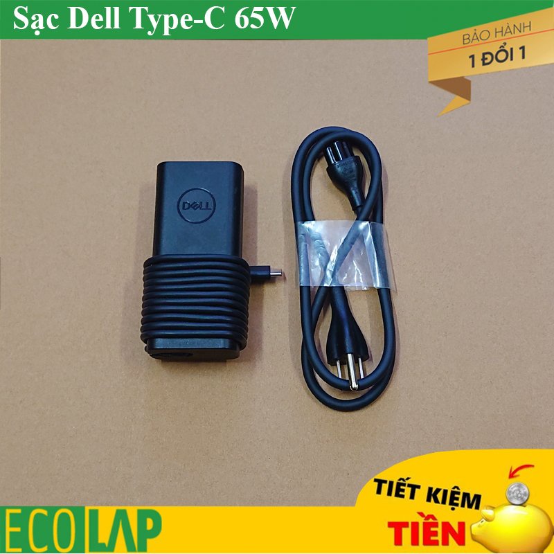 Sạc Dell  TYPE C 65W  Cho Dell Latitude và Laptop sử dụng sạc Type C khác như Lenovo, thinkpad,asus, acer macbôk surface