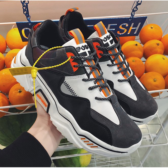 Giày Nam Đế Đúc, Sneaker Nam Full Phản Quang, Tăng Chiều Cao 6cm - M81