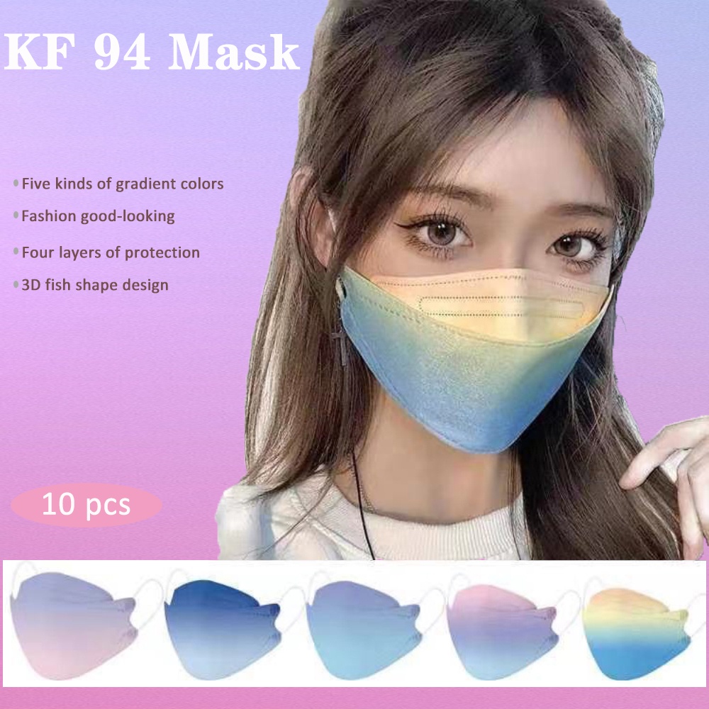 Khẩu trang 4 lớp cao cấp KF94 màu sắc thời trang