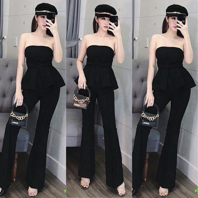 Set áo peplum + quần