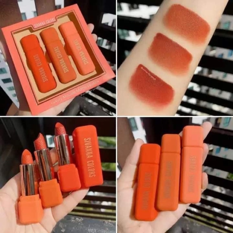 [CHỈ BÁN HÀNG THÁI] SET 3 CÂY SON LÌ SIVANA THÁI LAN [LÌ VÀ KEM] | BigBuy360 - bigbuy360.vn