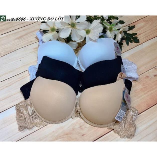 áo lót đẩy ngực quả trơn dây ren hot(ảnh thật)