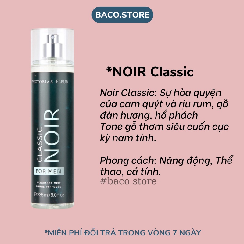 body mist, Xịt thơm cho Nam 236ml Sang Trọng, Lịch Lãm | BigBuy360 - bigbuy360.vn