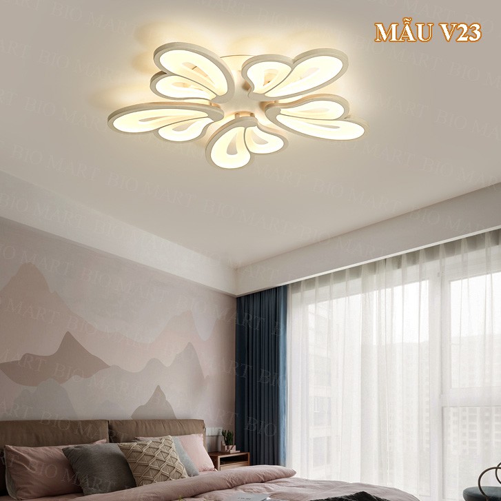 Đèn Ốp Trần Trang Trí – Đèn Âm Trần Trang Trí Phòng Khách, Gồm 3 Chế Độ Ánh Sáng, Có Điều Khiển Từ Xa Tiện Dụng – BIO143