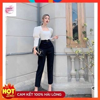 Quần baggy kèm đai rời, cạp cao bigzise, baggy vải hot 2022