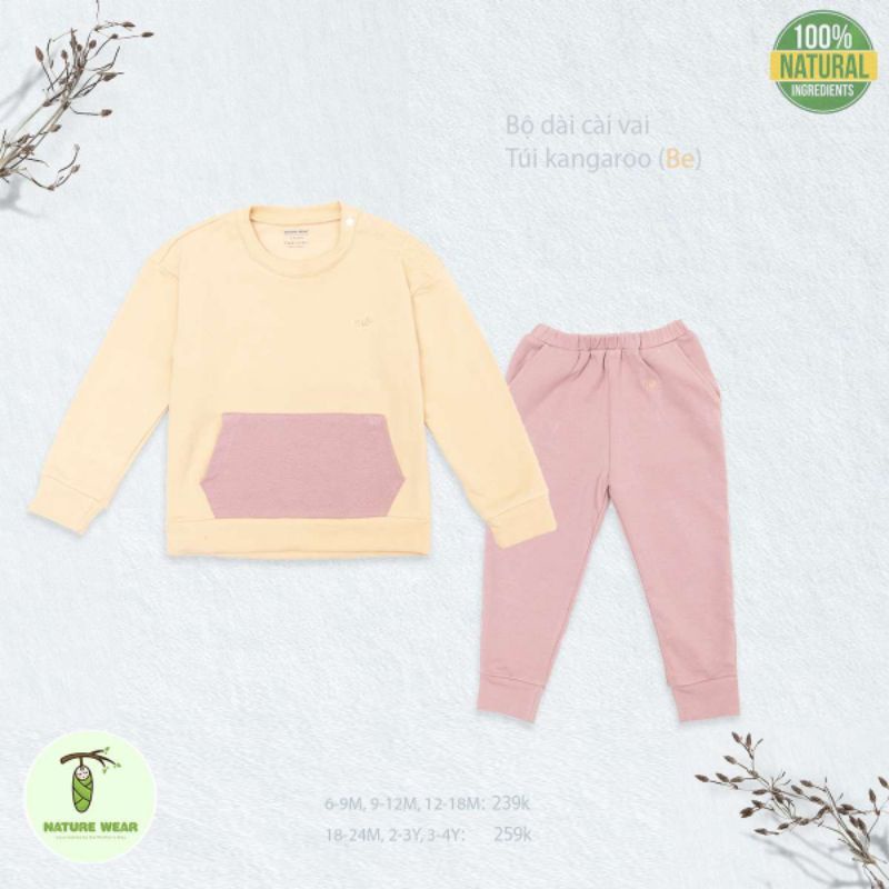 Nature wear - Bộ nỉ bamboo vải dày cao cấp cho bé 6-16kg