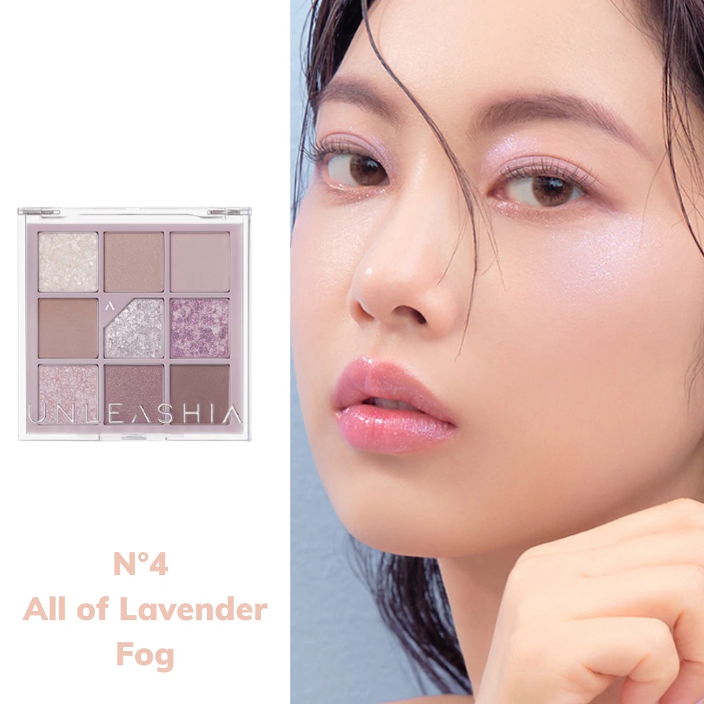 Bảng phấn mắt 9 ô màu Unleashia Glitterpedia Eye Palette trang điểm mềm mịn lâu trôi 7.6g