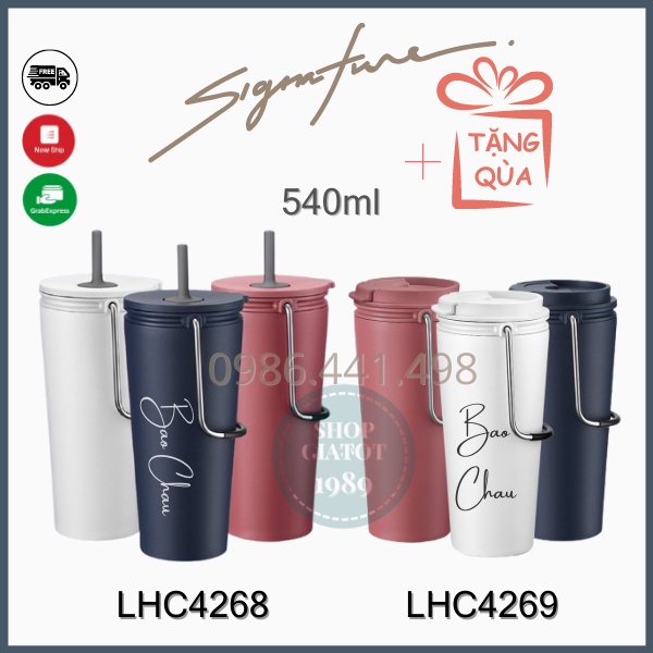 [KHẮC TÊN] Ly Giữ Nhiệt Bình giữ nhiệt Khắc Tên Lock&amp;Lock Bucket Tumbler 540ml LHC4268 LHC4269 SHOPGIATTOT1989