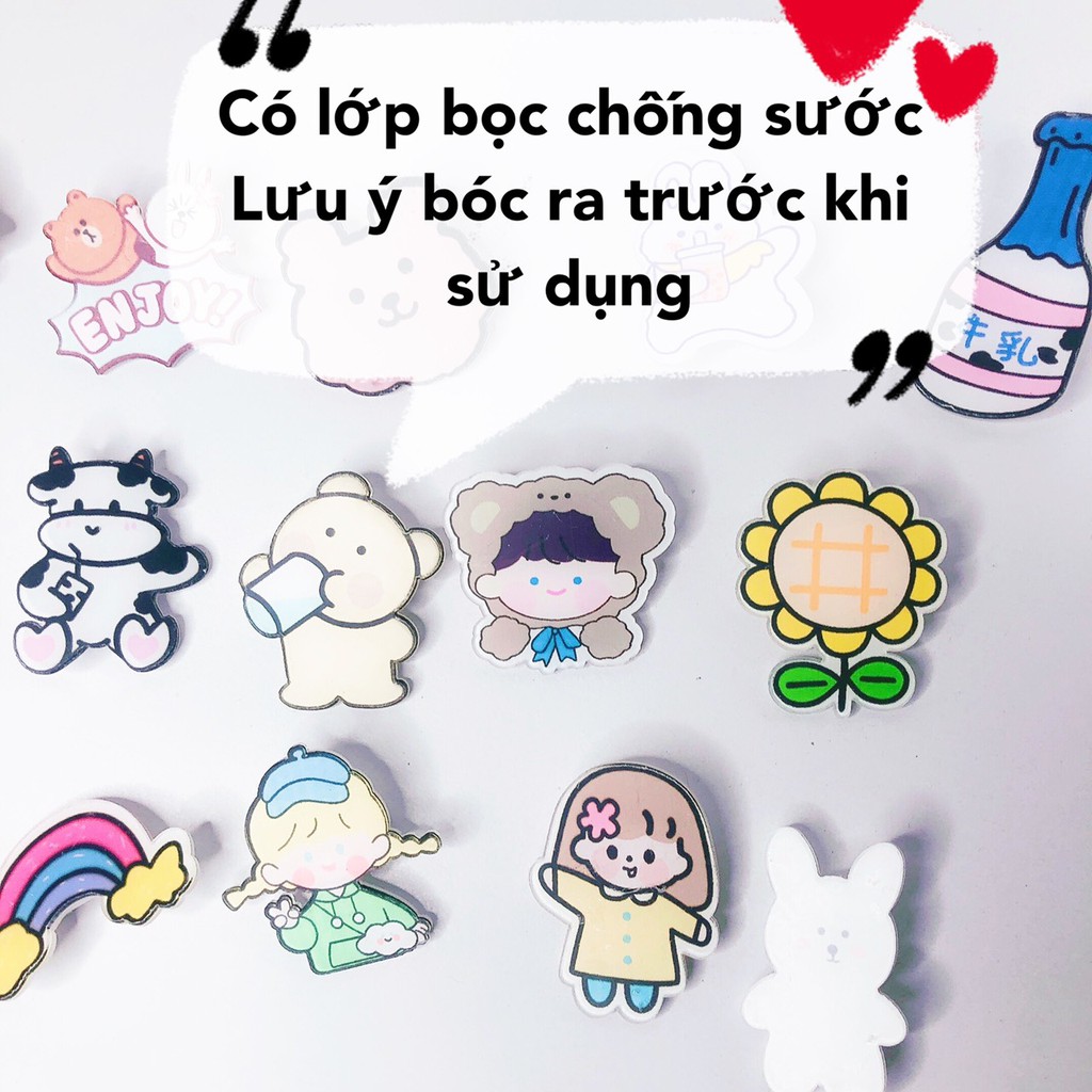 Huy hiệu set 3 giá sỉ 1.5k chọn mẫu cái pilu cài áo, pin cài balo, card cài PK01