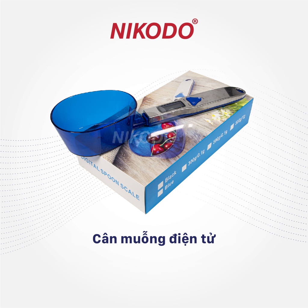 Cân điện tử tiểu ly dạng thìa muỗng 500g/0.1g, kèm pin, đong, đo yến, gia vị, nguyên liệu làm bánh - Nikodo