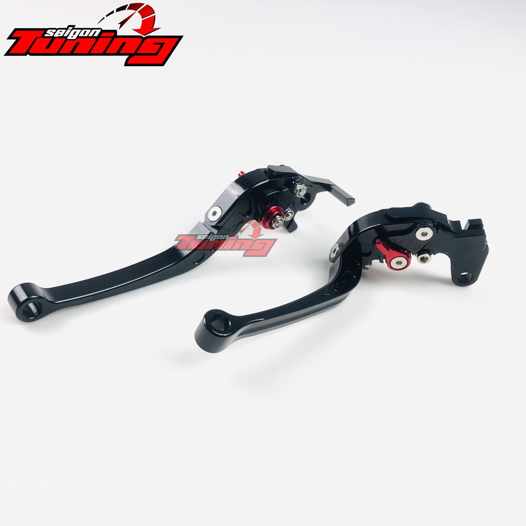 Bộ tay thắng gập CRG chống gãy cao cấp Exciter 135/150 - Màu đen Black