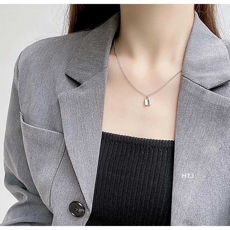 Dây chuyền bạc vòng cổ bạc nữ hình khoá nhỏ xinh cá tính [vong co nu]