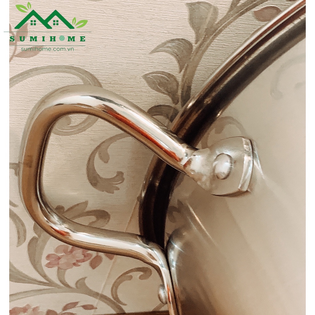 NỒI LUỘC GÀ FIVESTAR INOX 430 nắp kính , 3 đáy dùng bếp từ, hồng ngoại,gas - SUMIHOME