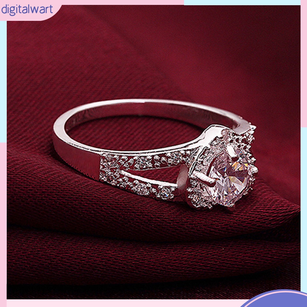 Nhẫn mạ bạc 925 đính đá hình tim xinh xắn