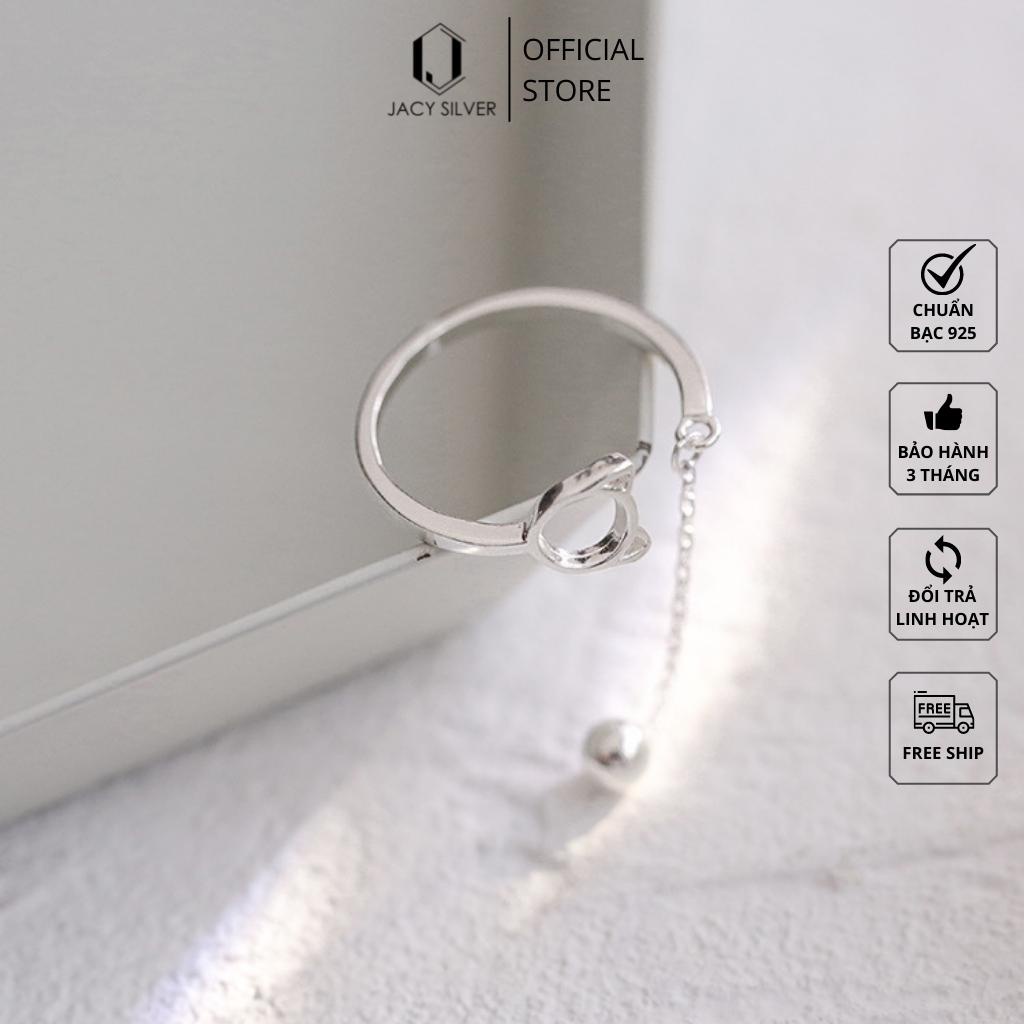 Nhẫn Bạc 925 Chuông Mèo, Nhẫn Bạc Ý Cho Nữ Jacy Silver NN1014