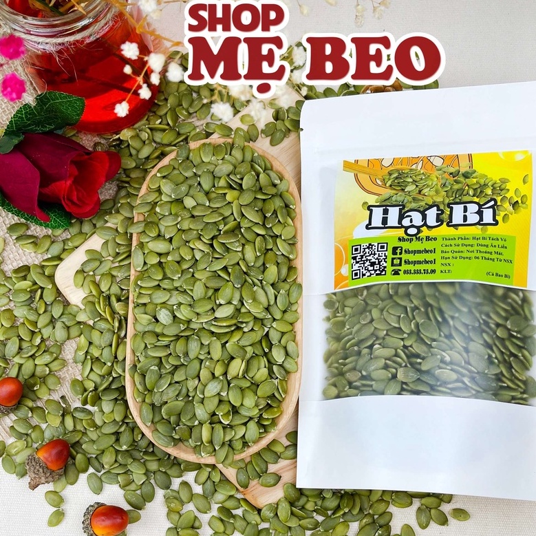 500Gr Nhân Hạt Bí Xanh Tách Vỏ Sấy Chín - Tươi Sống Shop Mẹ Beo