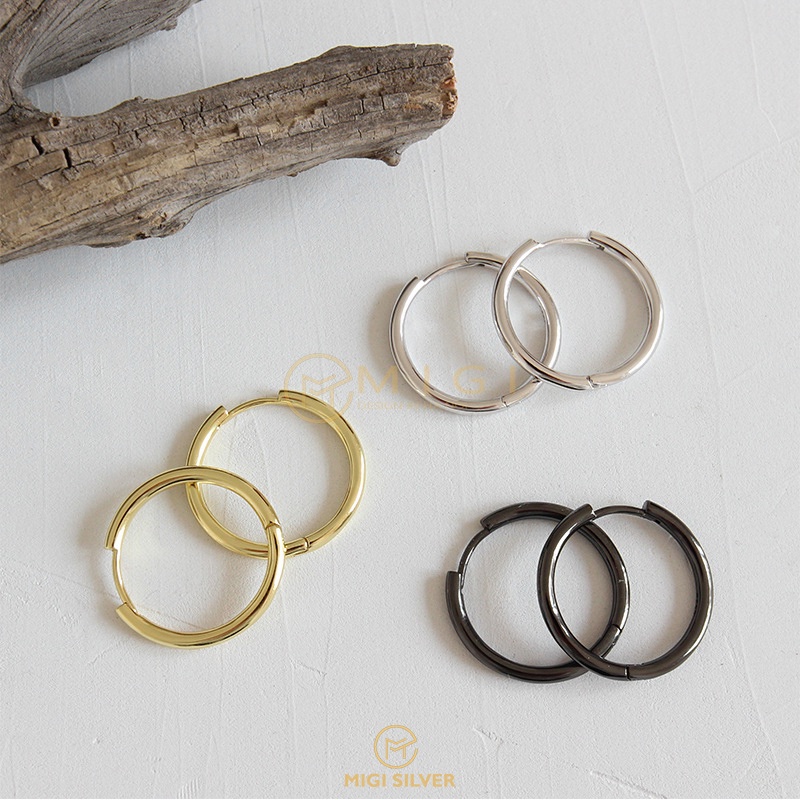 Khuyên Tròn Trơn Bạc - 30%