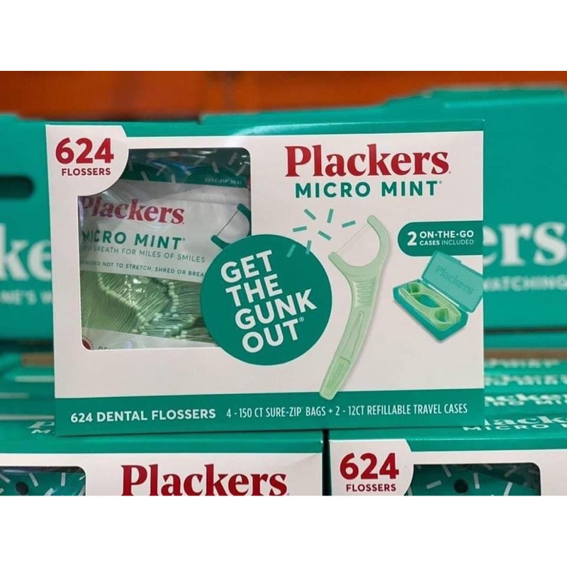 BILL MỸ Cung Chỉ Nha Khoa Plackers Micro Mint Dental Flossers 624 cây thumbnail