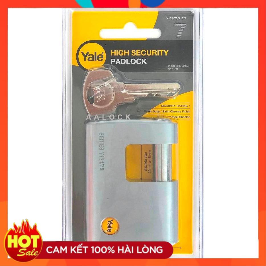 Ổ khóa bấm ngang Yale Y124/70/115 SIZE 7cm,6cm dùng ngoài trời- ổ khóa bấm,chìa khoá chống cắt- khoá cầu ngang cao cấp