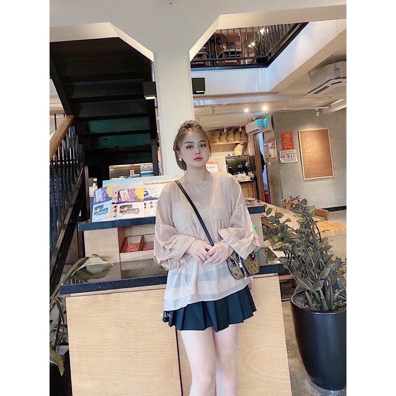 Áo voan bồng lụa mềm hình thật