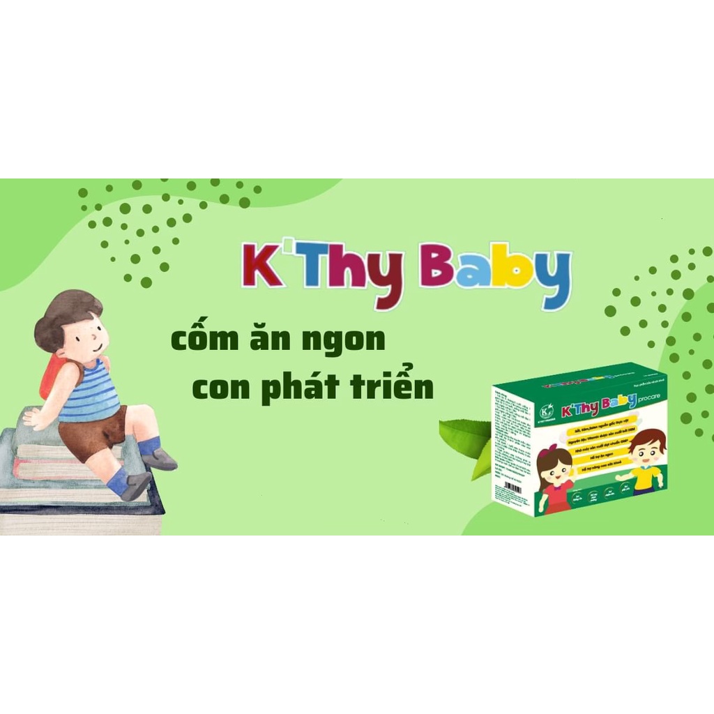 CỐM HỖ TRỢ TÌNH TRẠNG BIẾNG ĂN Ở TRẺ EM K'THY BABY PROCARE GIÚP TRẺ ĂN NGON NÂNG CAO SỨC KHOẺ HỘP 15 GÓI