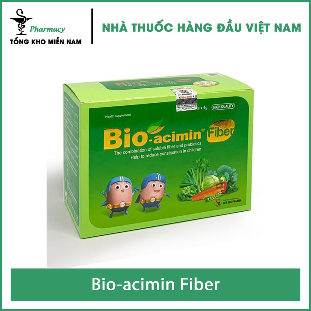 Cốm bổ sung chất xơ, men vi sinh Bio-acimin Fiber (Hộp 30 gói) - Bio acimin Fiber Meliphar - Tổng Kho MiềnNam