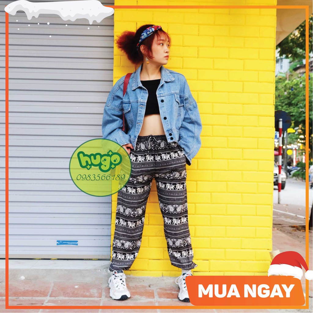 Quần Alibabaquần boom nam nữ phom to, họa tiết thổ cẩm nhiều màu từ 40 - 80kg