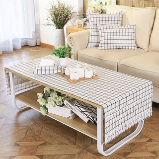 KHĂN TRẢI BÀN TRÀ LAN DECOR TBT212 VẢI CARO ĐEN