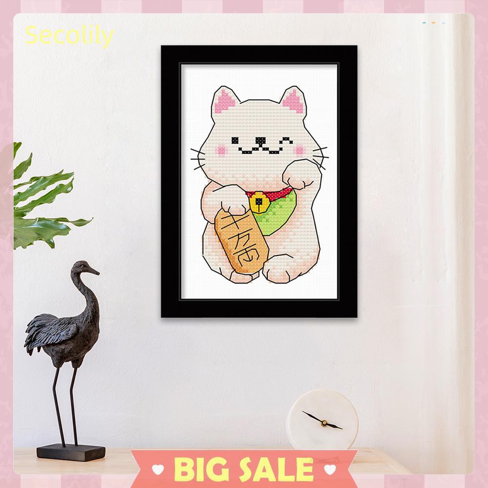 Tranh Thêu Chữ Thập 11ct Hoạ Tiết Động Vật Hoạt Hình 25x20cm Tự Làm