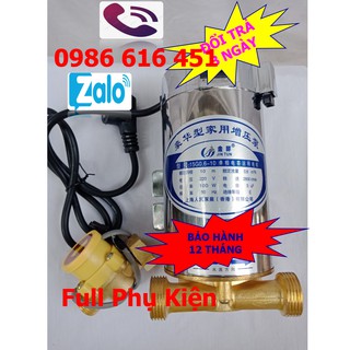 Bơm tăng áp Peroni, máy tăng áp mini,có role tự động đóng cắt ,cho gia đình ,bình nóng lạnh ,sen vòi 220v 90w.
