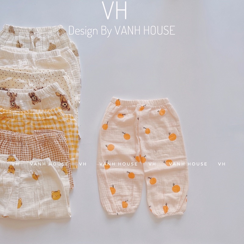 Quần bom xô muslin cao cấp mềm mịn cho bé yêu, chất liệu xô mềm, mát