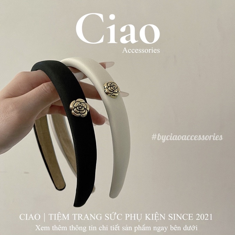 [HOẢ TỐC 1H] Băng đô/ Cài tóc thiết kế đính charm phong cách sang trọng mã 11 Ciao accessories