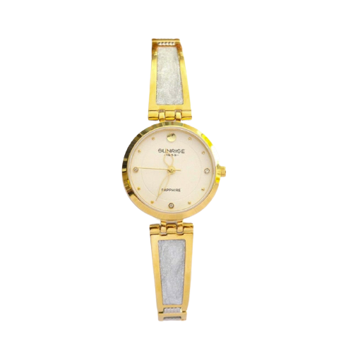 Đồng hồ nữ SUNRISE 9957SA Đính đá sang trọng Kính Sapphire chống xước chống nước tuyệt đối