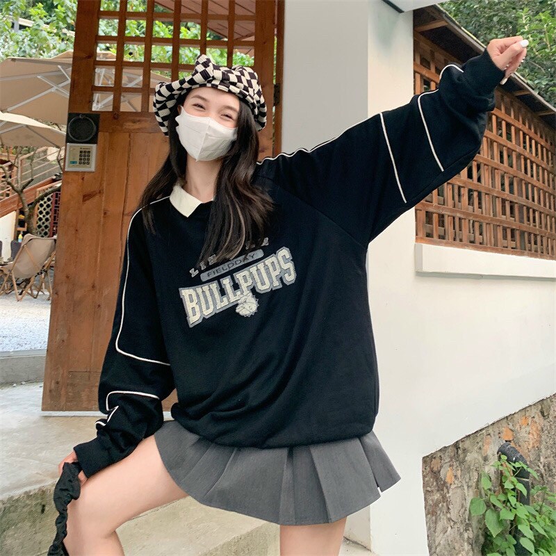 Áo Sweater Nỉ BULLPUPS Áo PoLo Nỉ Ngoại Nam Nữ Cổ Bo Dệt Form Rộng Unisex Hot Trend | BigBuy360 - bigbuy360.vn