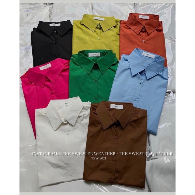 [New]ÁO SƠMI THÔ NẾN COLOR BLOCK DÀI TAY HOTTREND