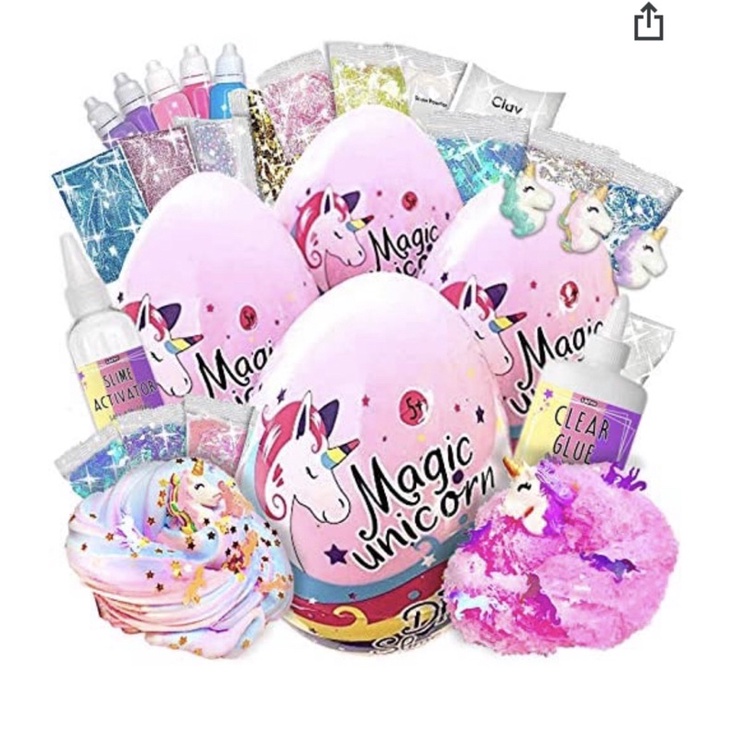 Trứng slime kit Unicoin nhiều món bên trong usa